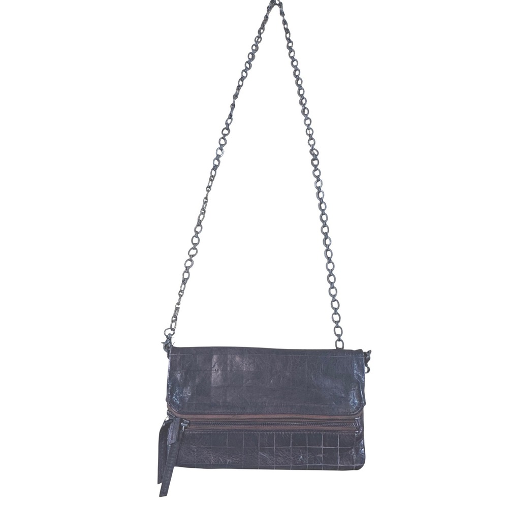 Free People Duet Convertible Trifold Leather Crossbody Chain Bag Clutch